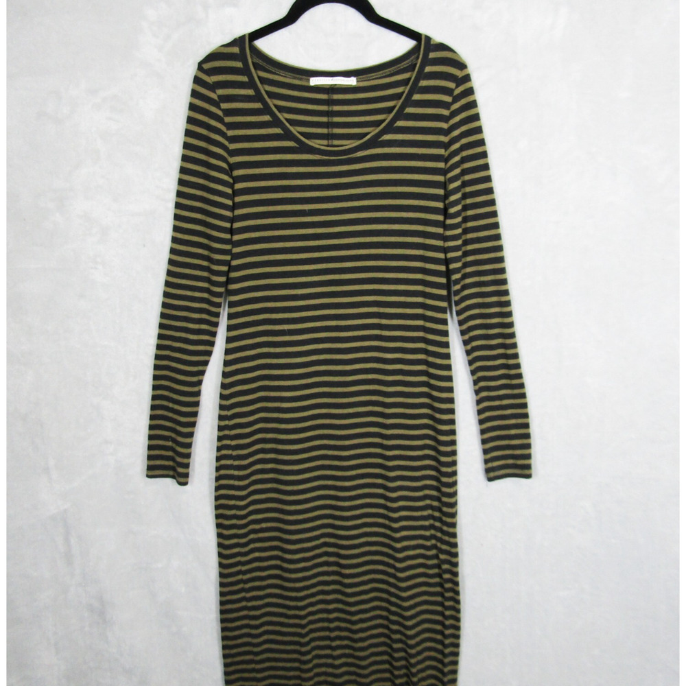 Peruvian Connection Maxi Dress Green Size XS Andover Cotton Striped Comfort